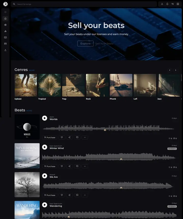 Beat Store — live RKHM demo