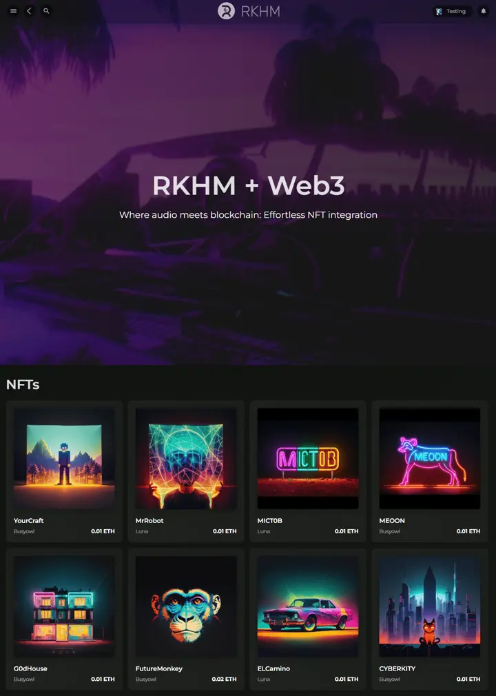 Web3 Enabled — live RKHM demo