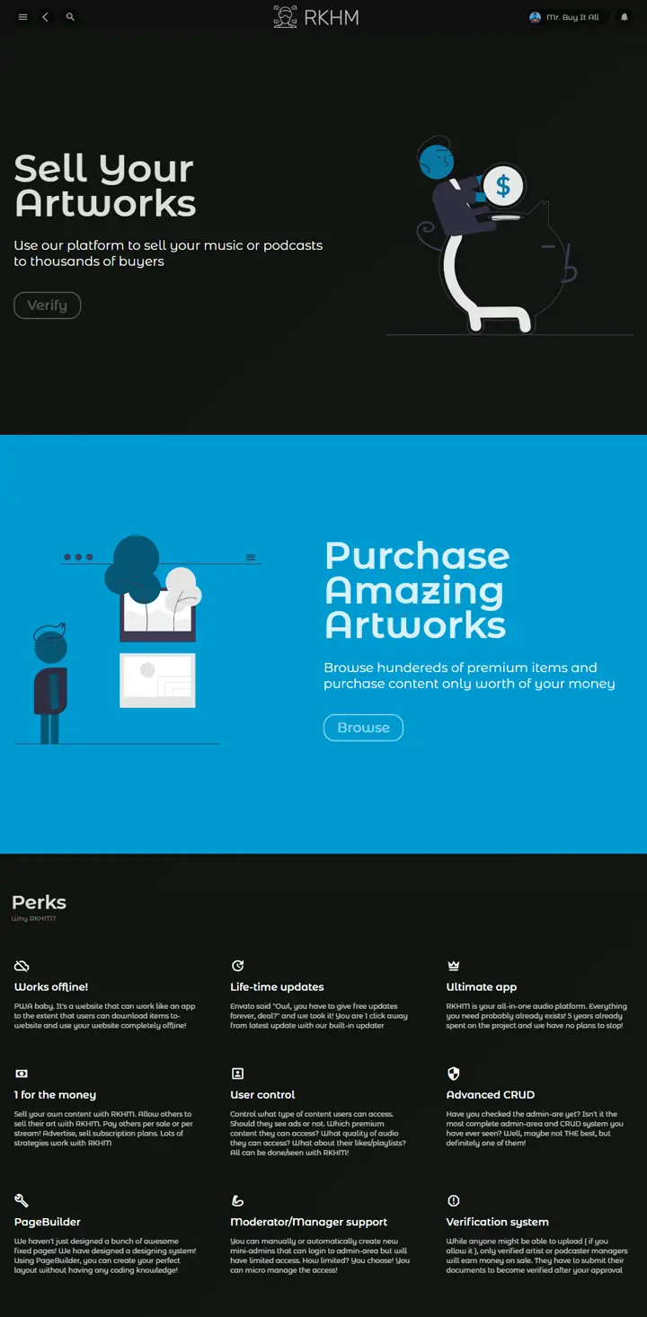 Shopping Platform — live RKHM demo