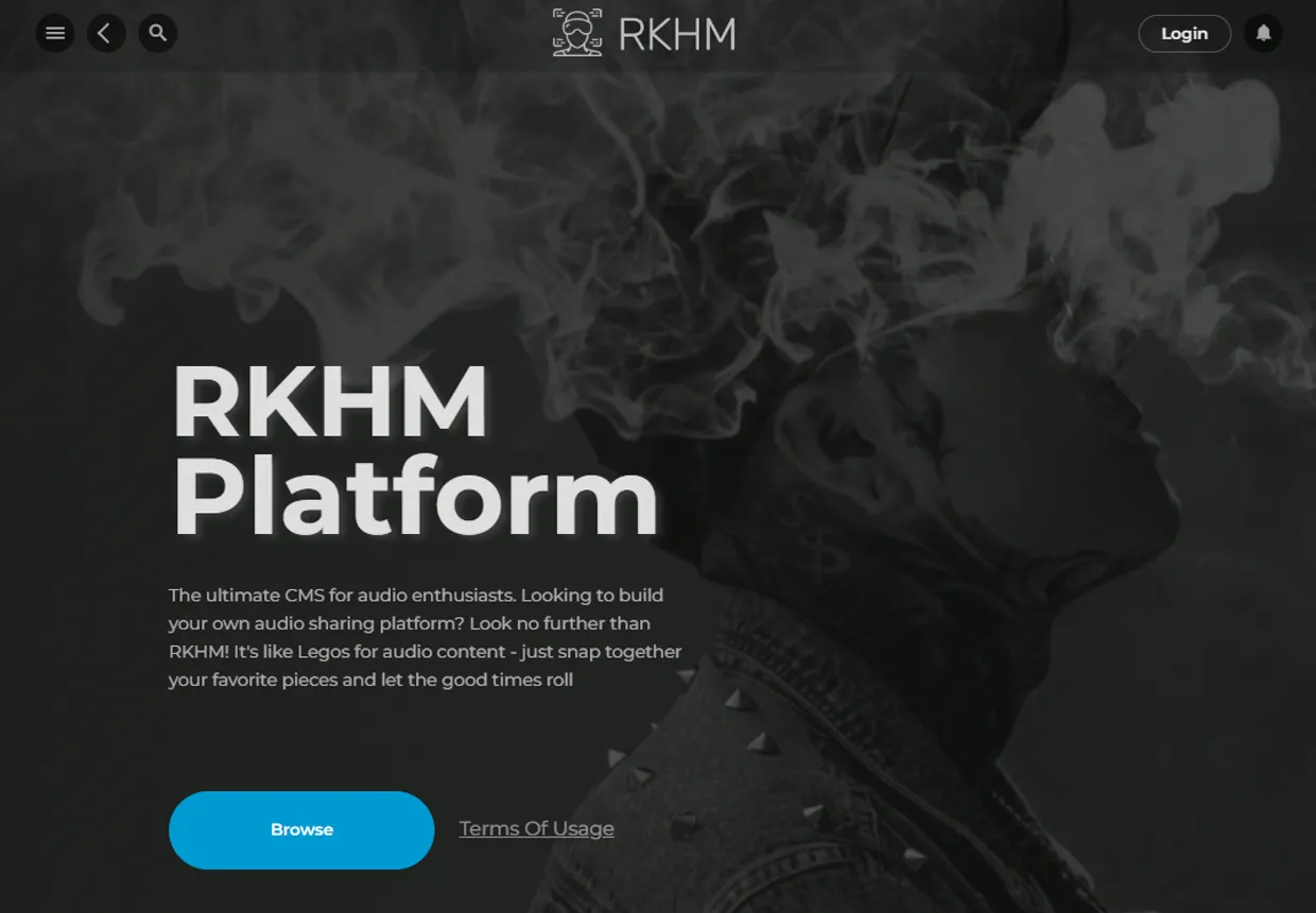 The streaming demo's home page, built from those widgets